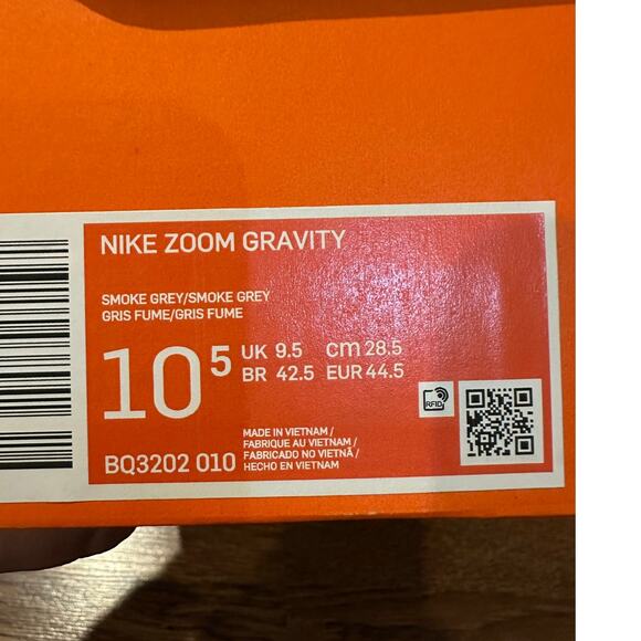 Nike Men's Zoom Gravity Running Shoes Smoke/Copper Size 10.5 NWT - Picture 9 of 9